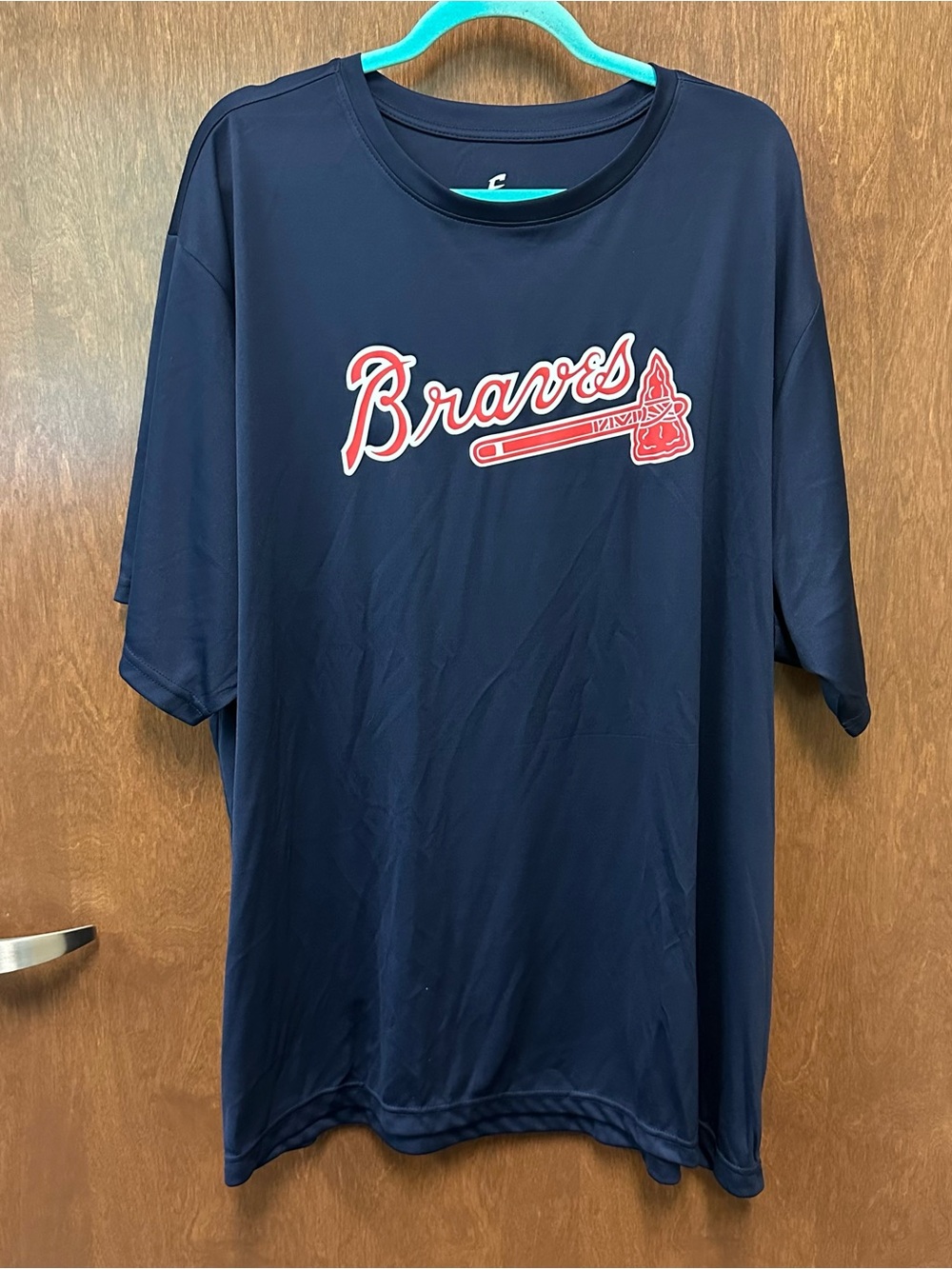 Men’s 4XL Atlanta Braves MLB short sleeve performance shirt